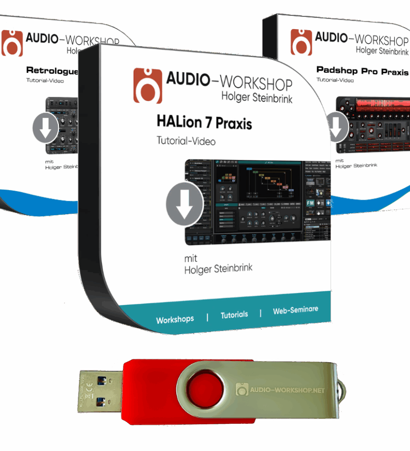 HALion 7 Praxis + Synthesizer Tutorial-Bundle auf USB-Stick